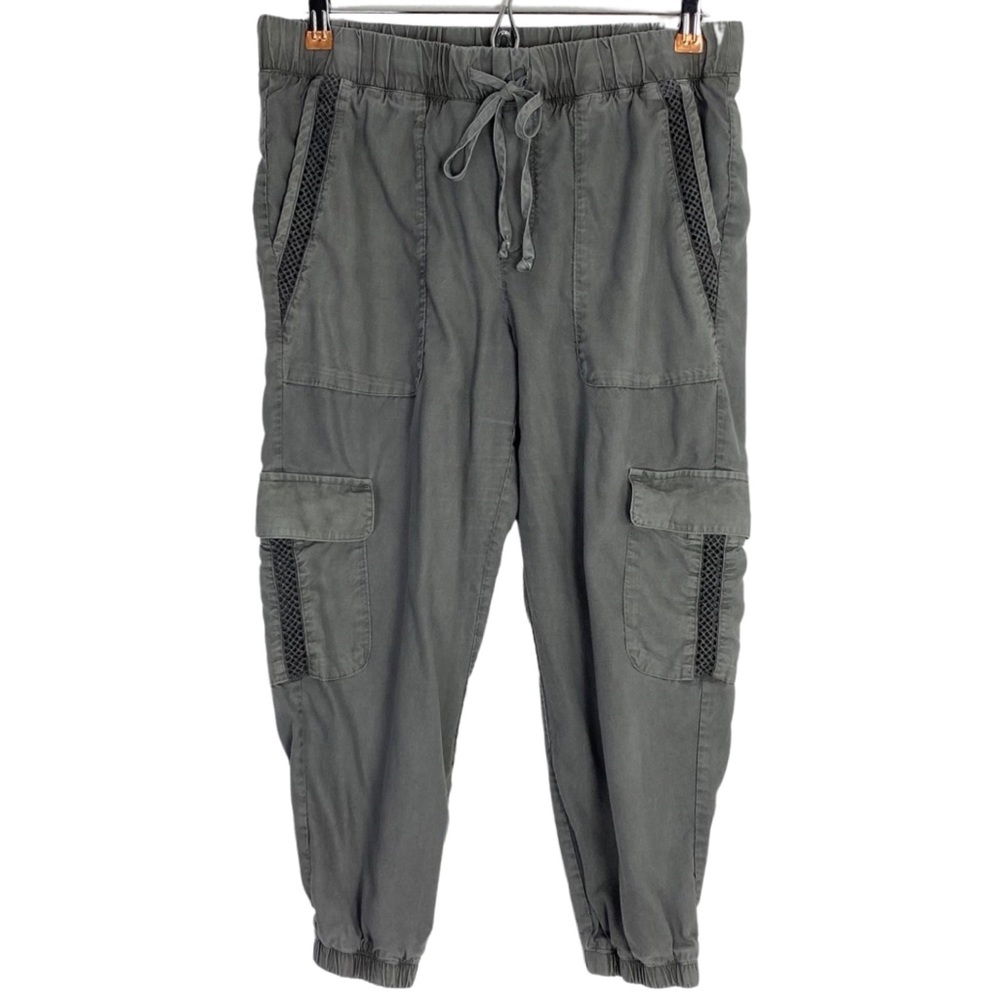 Cloth & Stone Tencel Cargo Pocket Cropped Joggers Womens Small Gray Crop Pants